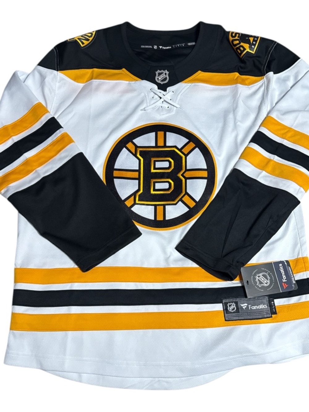 Fanatics Boston Bruins White, Black, Gold NHL Jersey